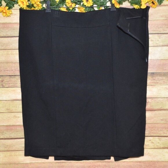 6th & Lane Women's Plus Black Pencil Skirt Size 28 Stretch Knee Length Career - Picture 2 of 9
